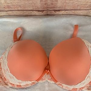 Torrid Coral & Lace Plunge Bra